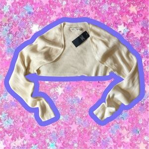 ABERCROMBIE AND FITCH NWT Shrug Bolero Sweater Top M Jacket Y2K 90s hollister